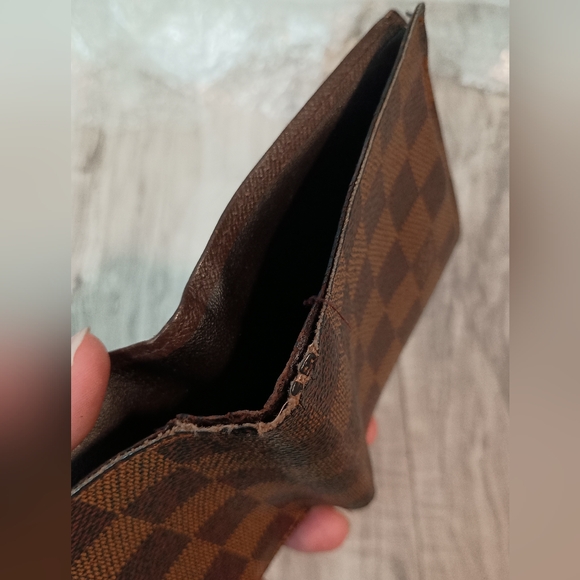 Authentic LOUIS VUITTON Damier Porte Monnaie Wallet Brown - Picture 7 of 9
